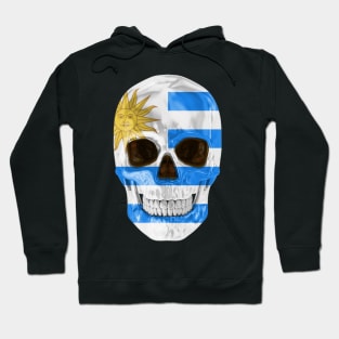 Uruguay Flag Skull - Gift for Uraguyan With Roots From Uruguay Hoodie